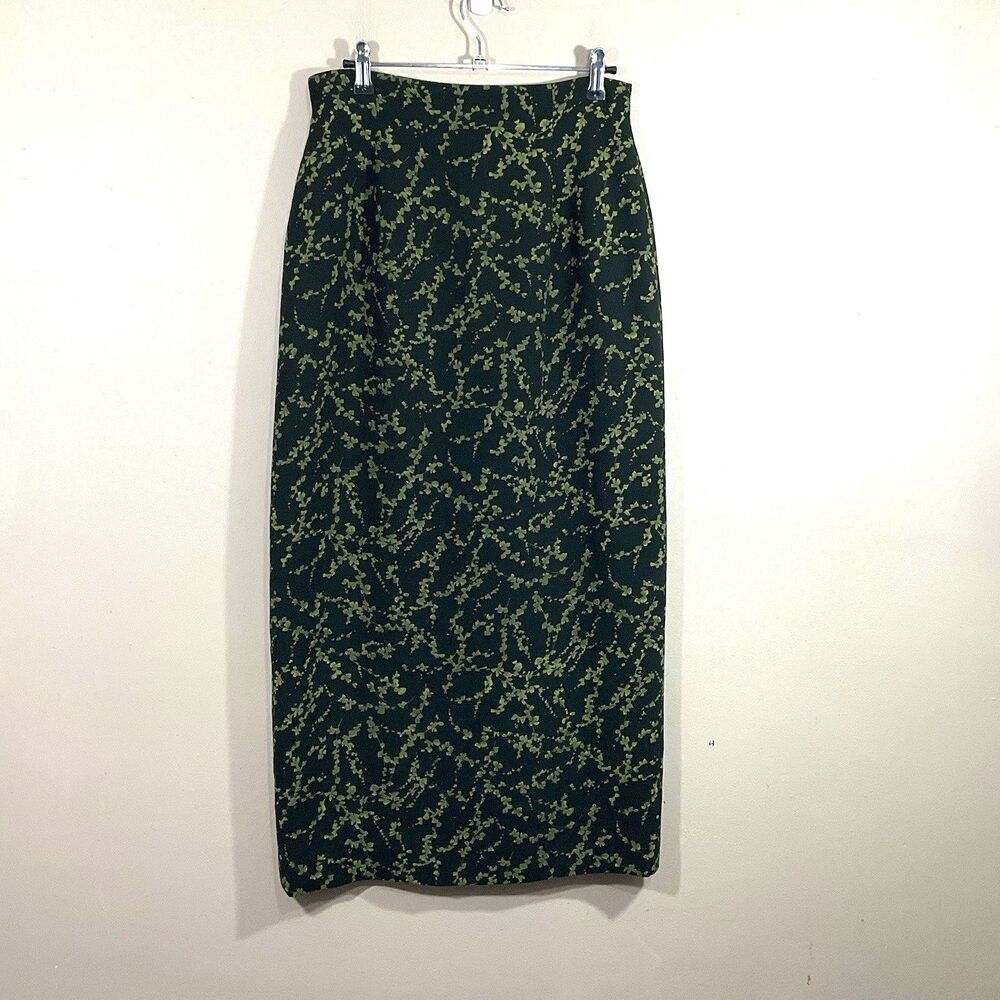 VTG Jones Wear Floral Maxi Skirt 6 Black 90s Whimsigoth Cottage Fairy Grunge